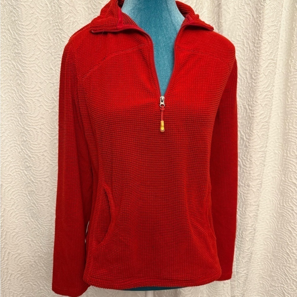 Red Quarter-Zip Pullover By Tangerine